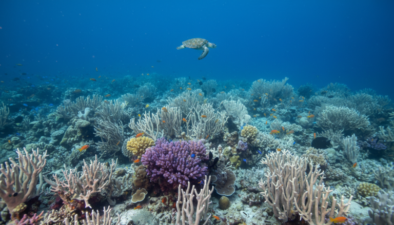 bleached coral great barrier reef